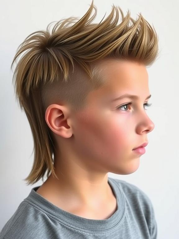 Burst Fade Mullet